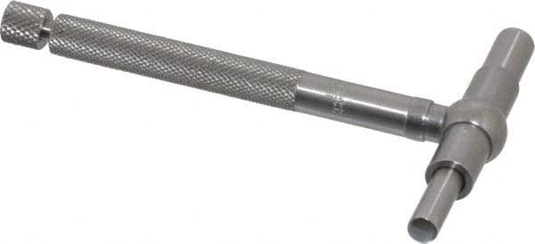 Starrett - 1-1/4 to 2-1/8 Inch, 3 Inch Overall Length, Telescoping Gage - 2-3/8 Inch Long Handle, Satin Chrome Finish - Industrial Tool & Supply