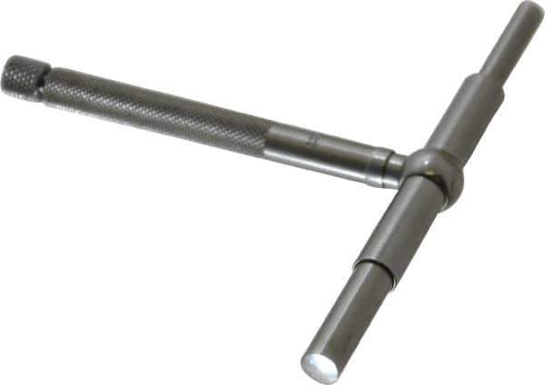 Starrett - 2-1/8 to 3-1/2 Inch, 3 Inch Overall Length, Telescoping Gage - 2-3/8 Inch Long Handle, Satin Chrome Finish - Industrial Tool & Supply