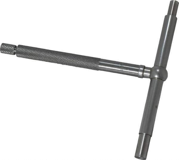 Starrett - 3-1/2 to 6 Inch, 3 Inch Overall Length, Telescoping Gage - 3-1/4 Inch Long Handle, Satin Chrome Finish - Industrial Tool & Supply