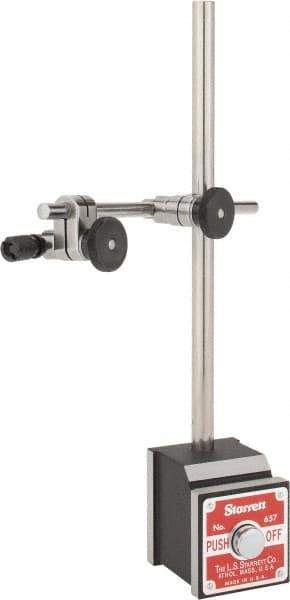 Starrett - 150 Lb Magnetic Force, Indicator Positioner & Holder with Base - Post & Rod, Rectangular Base, 1-15/16" Base Height, 1-5/8" Base Length, 1-7/8" Base Width - Industrial Tool & Supply