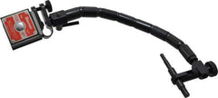 Starrett - 1-7/8" Long x 1" Wide x 1-15/16" High Magnetic Indicator Base with On/Off Switch - 3" Rod Length, Flexible Arm - Industrial Tool & Supply