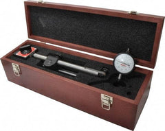 Starrett - 0.01mm Graduation, 0-25-0 Dial Reading, Dial Indicator & Base Kit - 3-1/2" Base Length x 3" Base Width x 3" Base Height x 5" Base Diam, 2-1/4" Dial Diam - Industrial Tool & Supply