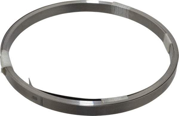 Starrett - 0.02 Inch Thick x 6.10 m Long x 1/2 Inch Wide, Feeler Stock Roll - Tempered Steel - Industrial Tool & Supply