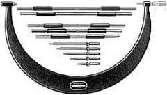 Starrett - 5 Anvil, Mechanical, 12 to 18 Inch Range, Interchangeable Anvil Micrometer - Friction Thimble, 0.0003 Inch Accuracy, 0.001 Inch Graduation - Industrial Tool & Supply