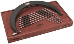 Starrett - 5 Anvil, Mechanical, 18 to 24 Inch Range, Interchangeable Anvil Micrometer - Friction Thimble, 0.0003 Inch Accuracy, 0.001 Inch Graduation - Industrial Tool & Supply