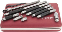 Starrett - 1-1/2 to 12 Inch Range, Satin Chrome Coated, Mechanical Inside Tubular Micrometer - 0.001 Inch Graduation, 0.0001 Inch Accuracy - Industrial Tool & Supply