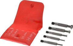 Starrett - 1/8 to 1/2 Inch Measurement, Small Hole Gage Set - 2 Inch Long, Full Ball, Includes Case - Industrial Tool & Supply