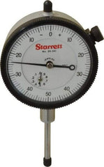 Starrett - 1" Range, 0-50-0 Dial Reading, 0.001" Graduation Dial Drop Indicator - 2-1/4" Dial, 0.1" Range per Revolution, Revolution Counter - Industrial Tool & Supply