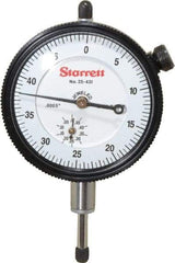 Starrett - 1/2" Range, 0-50 Dial Reading, 0.0005" Graduation Dial Drop Indicator - 2-1/4" Dial, 0.05" Range per Revolution, Revolution Counter - Industrial Tool & Supply