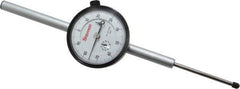 Starrett - 2" Range, 0-100 Dial Reading, 0.001" Graduation Dial Drop Indicator - 2-1/4" Dial, 0.1" Range per Revolution, Revolution Counter - Industrial Tool & Supply