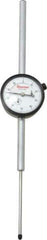 Starrett - 3" Range, 0-100 Dial Reading, 0.001" Graduation Dial Drop Indicator - 2-1/4" Dial, 0.1" Range per Revolution, Revolution Counter - Industrial Tool & Supply