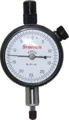 Starrett - 1/8" Range, 0-25-0 Dial Reading, 0.0005" Graduation Dial Drop Indicator - 1-11/16" Dial, 0.05" Range per Revolution, Revolution Counter - Industrial Tool & Supply