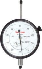 Starrett - 1" Range, 0-100 Dial Reading, 0.001" Graduation Dial Drop Indicator - 2-3/4" Dial, 0.1" Range per Revolution, Revolution Counter - Industrial Tool & Supply