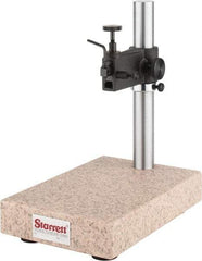 Starrett - Granite (Base), Rectangular Base, Comparator Gage Stand - 14" High, 12" Base Length x 8" Base Width x 2" Base Height, Includes Holder - Industrial Tool & Supply