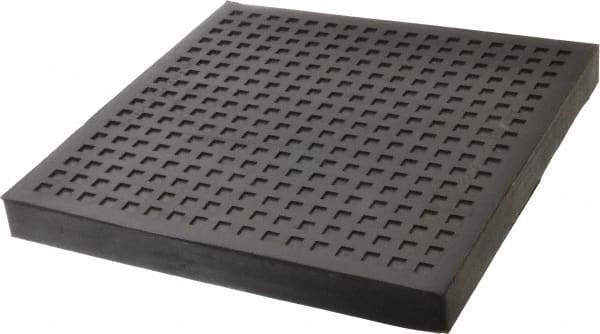 Mason Ind. - 10" Long x 10" Wide x 1" Thick, Rubber, Machinery Leveling Pad & Mat - 25,000 Lb Max Load - Industrial Tool & Supply