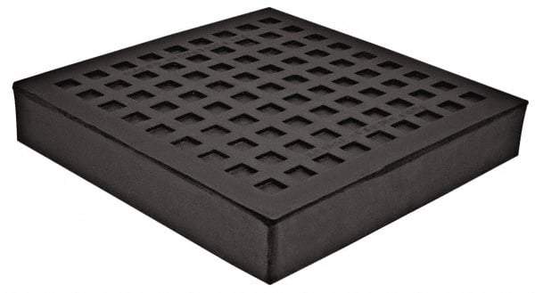 Mason Ind. - 8" Long x 8" Wide x 1" Thick, Rubber, Machinery Leveling Pad & Mat - 16,000 Lb Max Load - Industrial Tool & Supply