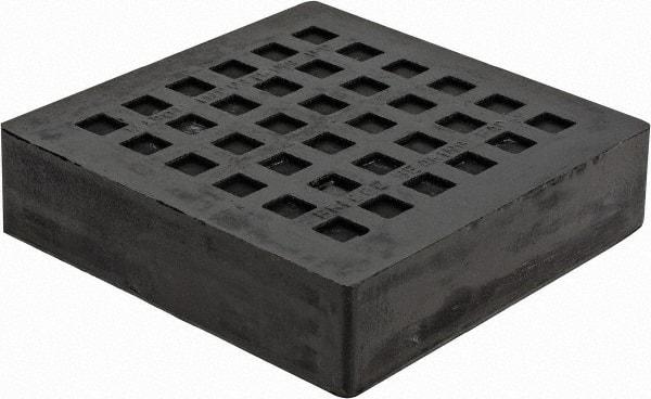 Mason Ind. - 4" Long x 4" Wide x 1" Thick, Rubber, Machinery Leveling Pad & Mat - 2,400 Lb Max Load - Industrial Tool & Supply