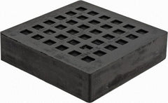 Mason Ind. - 4" Long x 4" Wide x 1" Thick, Rubber, Machinery Leveling Pad & Mat - 2,400 Lb Max Load - Industrial Tool & Supply