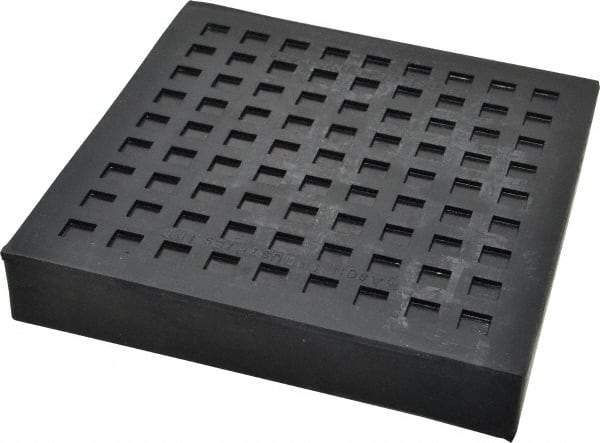 Mason Ind. - 6" Long x 6" Wide x 1" Thick, Rubber, Machinery Leveling Pad & Mat - 7,900 Lb Max Load - Industrial Tool & Supply