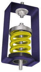 Mason Ind. - 162 to 210 Lb Capacity, 0.75 to 1" Deflection, HSX, Vibration Control Hanger - 2-7/8" Wide x 4-1/4" High x 2-1/2" Deep, 3/8" Max Rod Diam, 3-1/2" Lower Rod Penetration, Blue - Industrial Tool & Supply
