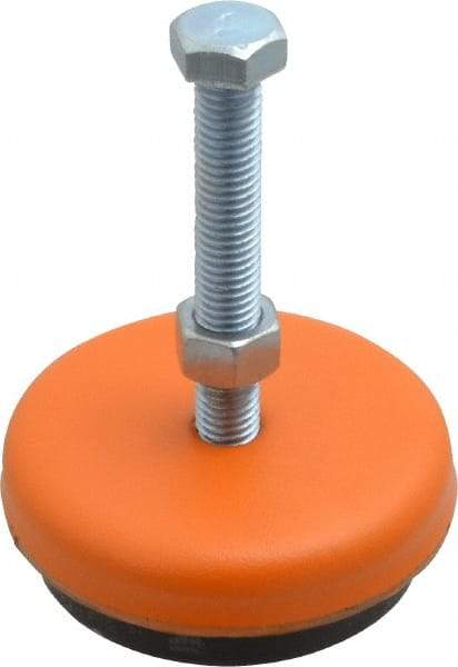 Mason Ind. - 1/2-13 Bolt Thread, 3-1/2" Wide x 1-1/8" High Standard Deflection Stud Mount Leveling Pad & Mount - 500 Max Lb Capacity, 3-1/2" Base Diam - Industrial Tool & Supply