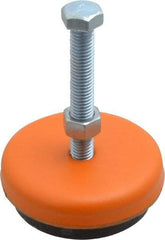 Mason Ind. - 1/2-13 Bolt Thread, 3-1/2" Wide x 1-1/8" High Standard Deflection Stud Mount Leveling Pad & Mount - 500 Max Lb Capacity, 3-1/2" Base Diam - Industrial Tool & Supply