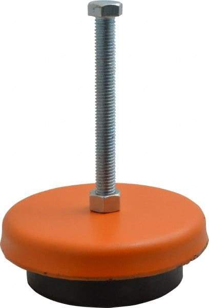 Mason Ind. - 1/2-13 Bolt Thread, 5" Wide x 1-3/4" High Standard Deflection Stud Mount Leveling Pad & Mount - 1,000 Max Lb Capacity, 5" Base Diam - Industrial Tool & Supply
