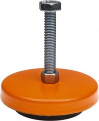 Mason Ind. - 3/4-10 Bolt Thread, 6-1/4" Wide x 1-3/4" High Standard Deflection Stud Mount Leveling Pad & Mount - 4,000 Max Lb Capacity, 6-1/4" Base Diam - Industrial Tool & Supply