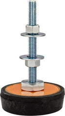 Mason Ind. - 1/2-13 Bolt Thread, 3.38" Wide Standard Deflection Stud Mount Leveling Pad & Mount - 1,000 Max Lb Capacity, 3-3/8" Base Diam - Industrial Tool & Supply