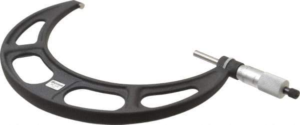 Starrett - 7 to 8" Range, 0.0001" Graduation, Mechanical Outside Micrometer - Ratchet Stop Thimble, Accurate to 0.0001" - Industrial Tool & Supply