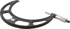 Starrett - 7 to 8" Range, 0.0001" Graduation, Mechanical Outside Micrometer - Ratchet Stop Thimble, Accurate to 0.0001" - Industrial Tool & Supply