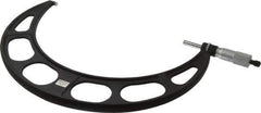 Starrett - 10 to 11" Range, 0.0001" Graduation, Mechanical Outside Micrometer - Ratchet Stop Thimble, Accurate to 0.0001" - Industrial Tool & Supply