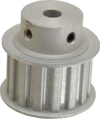 Power Drive - 15 Tooth, 3/8" Inside x 1.76" Outside Diam, Hub & Flange Timing Belt Pulley - 1" Belt Width, 1.79" Pitch Diam, 1-1/4" Face Width, Aluminum - Industrial Tool & Supply