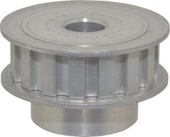 Power Drive - 16 Tooth, 1/2" Inside x 1.88" Outside Diam, Hub & Flange Timing Belt Pulley - 1/2" Belt Width, 1.91" Pitch Diam, 0.719" Face Width, Aluminum - Industrial Tool & Supply