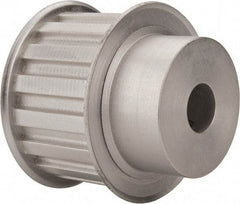Power Drive - 16 Tooth, 1/2" Inside x 1.88" Outside Diam, Hub & Flange Timing Belt Pulley - 1" Belt Width, 1.91" Pitch Diam, 1-1/4" Face Width, Aluminum - Industrial Tool & Supply