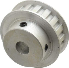 Power Drive - 17 Tooth, 1/2" Inside x 2" Outside Diam, Hub & Flange Timing Belt Pulley - 1/2" Belt Width, 2.029" Pitch Diam, 0.719" Face Width, Aluminum - Industrial Tool & Supply