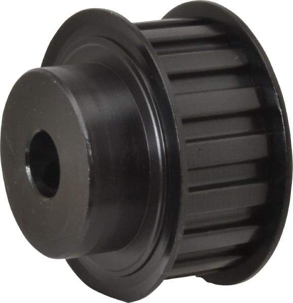 Power Drive - 17 Tooth, 1/2" Inside x 2" Outside Diam, Hub & Flange Timing Belt Pulley - 3/4" Belt Width, 2.029" Pitch Diam, 1" Face Width, Aluminum - Industrial Tool & Supply
