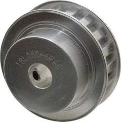 Power Drive - 18 Tooth, 1/2" Inside x 2.119" Outside Diam, Hub & Flange Timing Belt Pulley - 1/2" Belt Width, 2.149" Pitch Diam, 0.719" Face Width, Aluminum - Industrial Tool & Supply