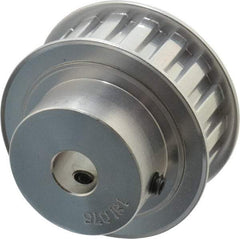 Power Drive - 18 Tooth, 1/2" Inside x 2.119" Outside Diam, Hub & Flange Timing Belt Pulley - 3/4" Belt Width, 2.149" Pitch Diam, 1" Face Width, Aluminum - Industrial Tool & Supply