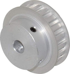 Power Drive - 20 Tooth, 1/2" Inside x 2.357" Outside Diam, Hub & Flange Timing Belt Pulley - 1/2" Belt Width, 2.387" Pitch Diam, 0.719" Face Width, Aluminum - Industrial Tool & Supply