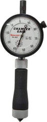 Starrett - 0 to 1/2", 0 to 90° Included Angle, Internal Chamfer Gage - White Hardened Tool Steel (Plunger), 3 Blade Plunger - Industrial Tool & Supply