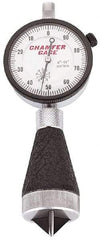 Starrett - 1/8 to 1/2", 90 to 127° Included Angle, External Chamfer Gage - White Hardened Tool Steel (Plunger), 3 Blade Plunger - Industrial Tool & Supply