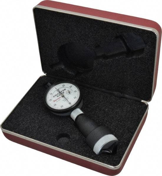 Starrett - 0 to 1", 90 to 127° Included Angle, Internal Chamfer Gage - White Hardened Tool Steel (Plunger), 3 Blade Plunger - Industrial Tool & Supply