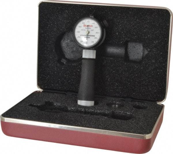Starrett - 0.36 to 0.56" 100° Countersink Gage - White Dial Face - Industrial Tool & Supply