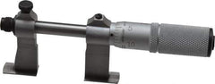 Starrett - 1-1/2 to 2-1/2 Inch Inside Measurement, Satin Chrome Finish, Mechanical Groove Micrometer - 0.001 Inch Graduation, 0.0002 Inch Accuracy, 5/64 Inch Groove Depth, Friction Thimble, Includes Lock Screw - Industrial Tool & Supply