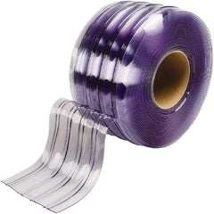 TMI, LLC - Clear Ribbed Bulk Strip Roll Dock Curtain Strips - 16" Wide x 100' Long x 0.345" Thick, Vinyl - Industrial Tool & Supply