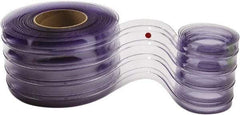 TMI, LLC - Clear Ribbed Rip-A-Strip Roll Dock Curtain Strips - 12" Wide x 10' Long x 0.31" Thick, Vinyl - Industrial Tool & Supply