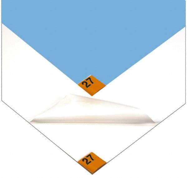PRO-SAFE - 3-3/4' Long x 2.17' Wide x 1/8" Thick, Dry Environment, Smooth Pattern Clean Room Matting - Tacky Sheets, White, 30 Layers per Mat - Industrial Tool & Supply