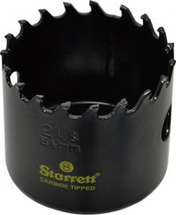 Starrett - 2-1/8" Diam, 1-5/8" Cutting Depth, Hole Saw - Carbide-Tipped Saw, Toothed Edge - Industrial Tool & Supply