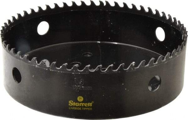 Starrett - 6" Diam, 1-5/8" Cutting Depth, Hole Saw - Carbide-Tipped Saw, Toothed Edge - Industrial Tool & Supply